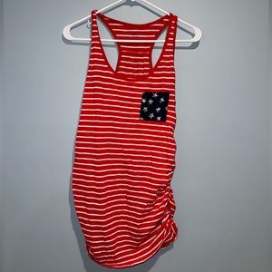 Motherhood Maternity 4th of July American Flag shirt